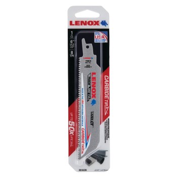 Lenox Lazer CT Carbide Recip Blade, 8 TPI - 6"