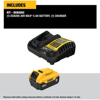 DeWalt 20V MAX XR 5.0 Ah Battery Starter Kit