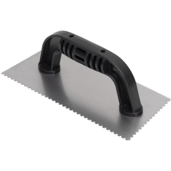 Marshalltown QLT Double Notch Trowel - 1/8" x 3/32" x 1/8" U, 9" x 4"