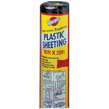 Coverall Plastic Sheeting, Black ~  10' x 25' Feet 6 Mil