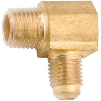 Brass Flare Male Elbow, Lead-Free - 3/8" Flare x 1/4" MPT