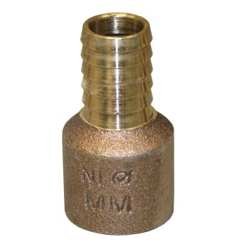 Merrill No-Lead Bronze Female Adapter, Barb x FIP - 3/4"