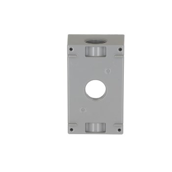 Weatherproof Outlet Box, Gray - 1-Gang