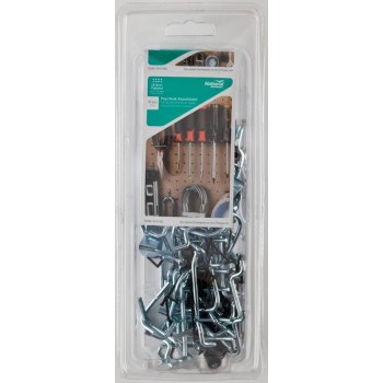 Peg Hook Assortment Kit, Zinc Plated 