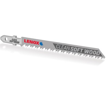 Lenox Clean Wood Cutting T-Shank Jig Saw Blade, 10 TPI - 4", 3pk