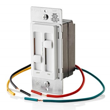 Fan Light Switch, Dimmable - White