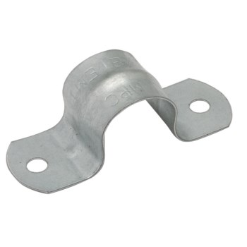 Conduit Strap, Two Hole, Steel, 1/2 inch