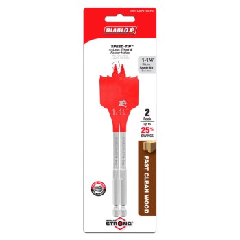 Diablo Spade Bit - 1-1/4" x 6", 2pk