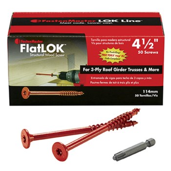 FastenMaster FlatLok Structural Wood Screw - 4-1/2", 50pk