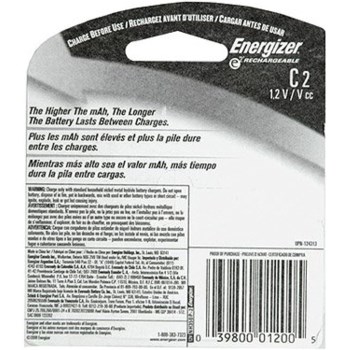 C NiMH Rechargeable Batteries - 2-Pack