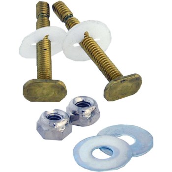 Larsen EZ Snap Brass Closet Bolts - 1/4" x 2-1/4", 2-Pack