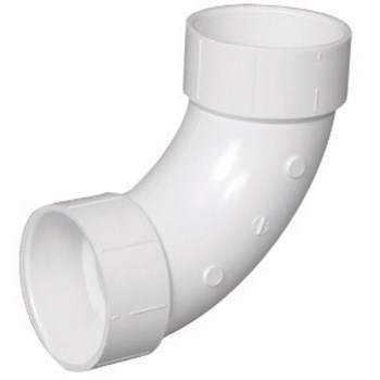 Charlotte Pipe PVC DWV 90-Degree Long Sweep Elbow 4"