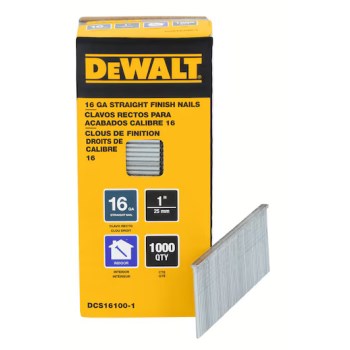 16-Gauge Straight Finish Nails - 1", 1000pk