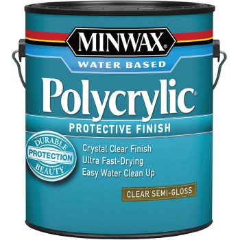 Minwax 14444 Polycrylic Protective Finish, Semi-Gloss ~ 1 Gal