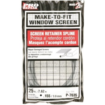 Screen Retainer Spline   Gray   .155" x 25 Ft