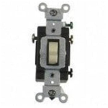 Leviton Illuminated 3-Way Toggle Switch, Ivory - 15A