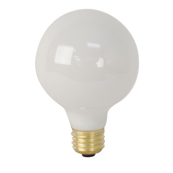 Light Bulb, Globe White 120 Volt 25 Watt