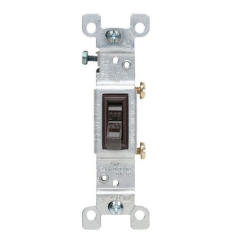 Quiet Switch, Grounded - 15 Amp, Brown