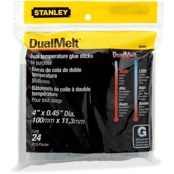 Stanley Dual Temperature Glue Sticks, 4" - 24pk