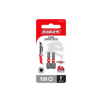 Diablo Torx Drive Bit - T25 x 1", 2-Pack