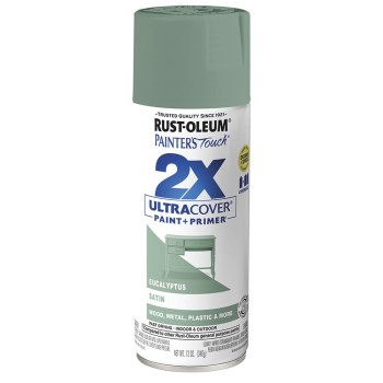 Painter's Touch 2X Spray Paint, Satin Eucalyptus - 12 oz