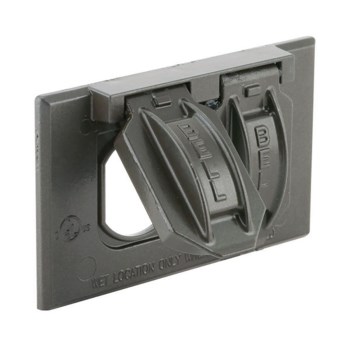 Duplex Cover, Weatherproof Single Gang Bronze