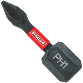 Phillips Driver Bit, #1 - 1", 2pk