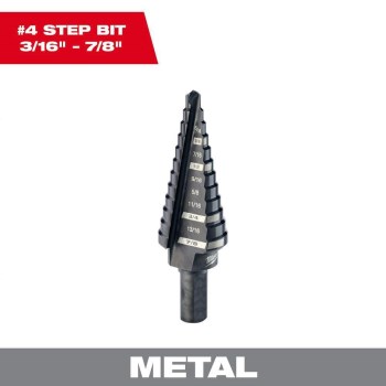 12 Step Drill Bit  3/16" to 7/8"  x 1/16"