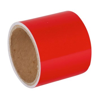 Duck Brand Reflective Safety Tape, Red 1-1/2" x 30"
