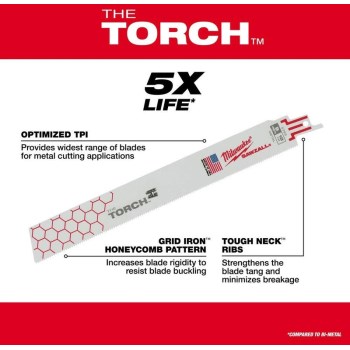 Sawzall Torch Blade, 12" 24 TPI