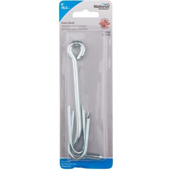 Zinc Gate Hook,  ~ 6"