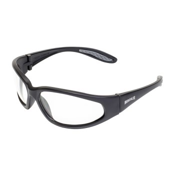Hercules 1 Safety Glasses, Black - Clear Lens