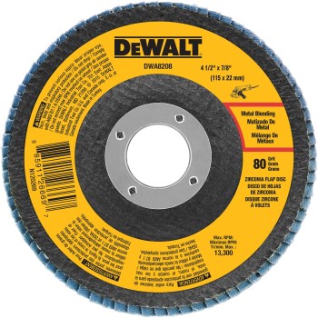 DeWalt Zirconia Flap Disc, 80 Grit - 4-1/2"