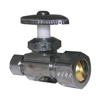 Larsen Compression Straight Stop Valve - 5/8"C x 3/8"C