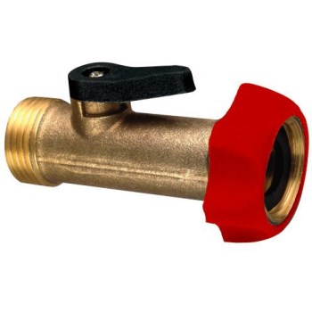 Hose Shut-Off,  Long Neck ~ Brass