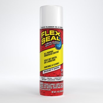 Flex Seal Liquid Rubber Spray, White - 14 oz