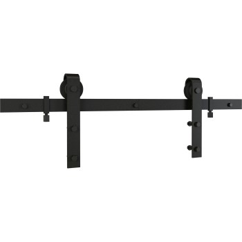 Classic Interior Barn Door Kit, Matte Black - 96"