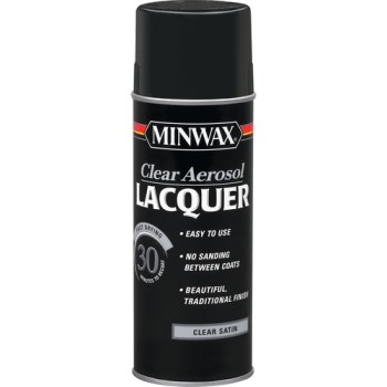 Minwax Clear Aerosol Lacquer, Satin - 12.25 oz