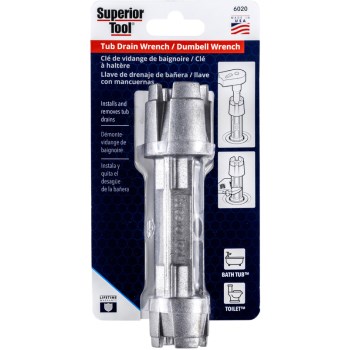 Superior Tool Tub Drain Wrench - 6"
