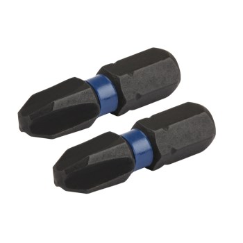 Irwin Impact Insert Bit, #3 Phillips - 1", 2pk