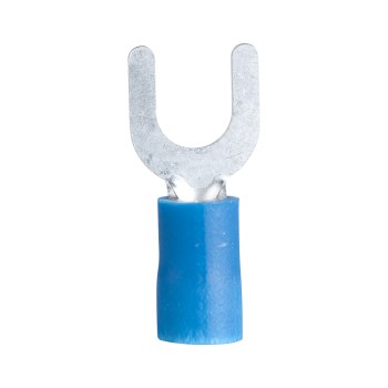 Spade Terminal, Blue - 16-14 AWG, #8-10 Stud, 20pk