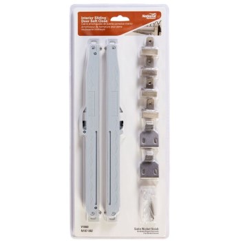 Sliding Door Hardware, Soft Close ~ Satin Nickel