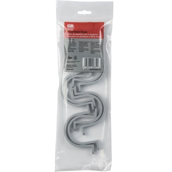 2-Hole Plastic Strap, Gray - 2"