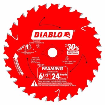 Framing Saw Blade    6-1/2" 24T    3 Pk