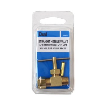 Dial - 1/4" x 1/8" Straight Needle Valve