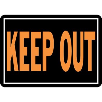 Hy-Ko Aluminum Sign, Keep Out - 10" x 14"