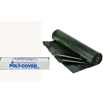 Poly Polyethylene Sheeting, Black  ~ 20' x 100' x 6 mil 