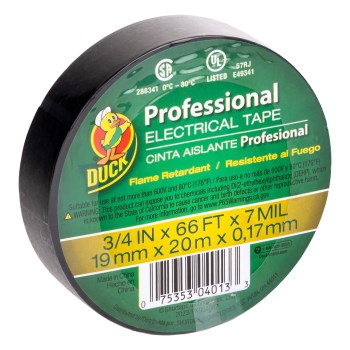 Shurtape Pro Series Vinyl Electrical Tape, Black - 3/4" x 66 Ft