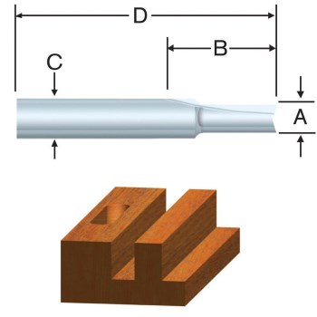 Vermont American Straight Router Bit - 1/8" x 5/16"