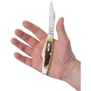 204 Amber Lg Stockman Knife